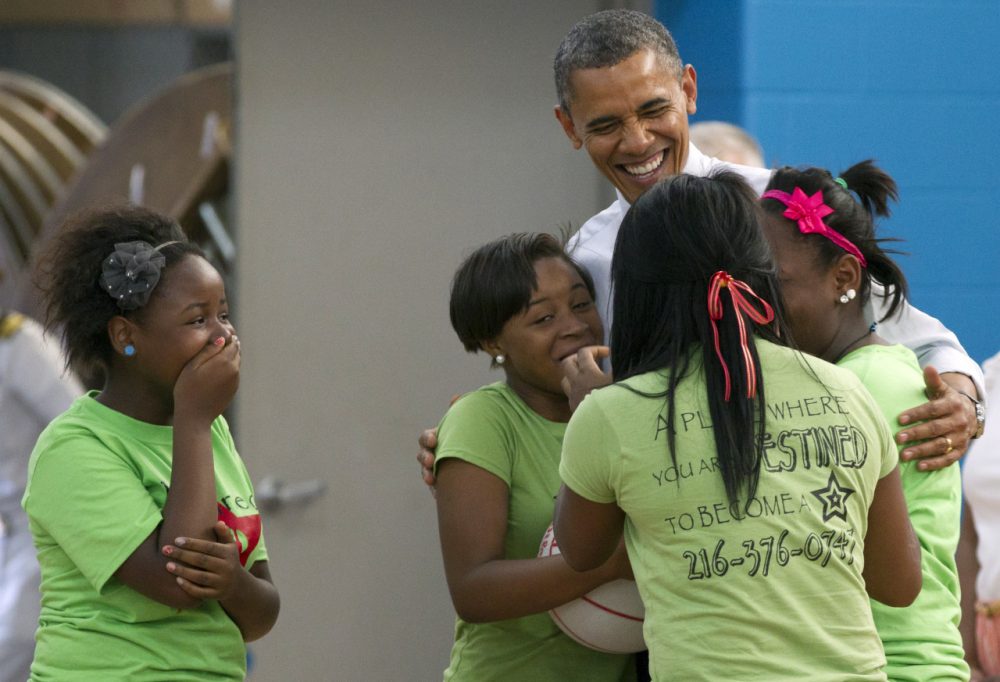 President Barack Obama visits a Cleveland Boys and Girls Club in 2012. (Carolyn Kaster/AP)