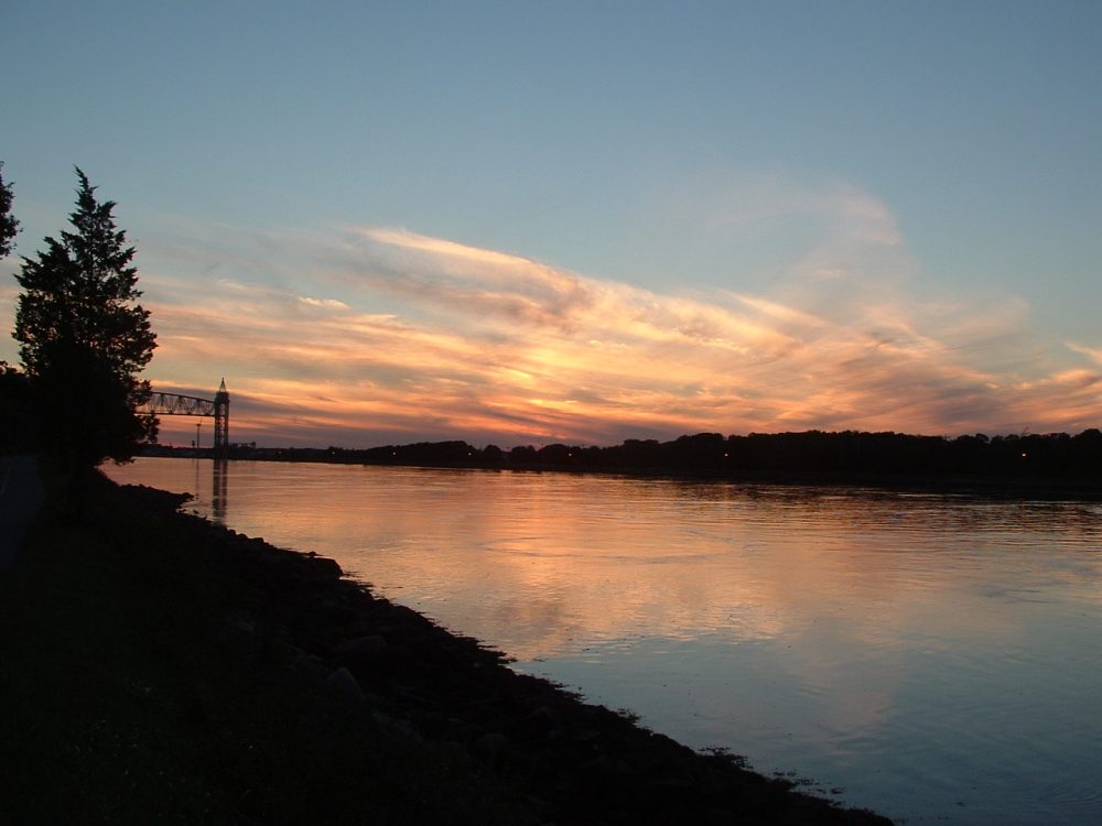 The Cape Cod Canal, at left, marks its 100th birthday. (Cape Cod Cyclist via Flickr)