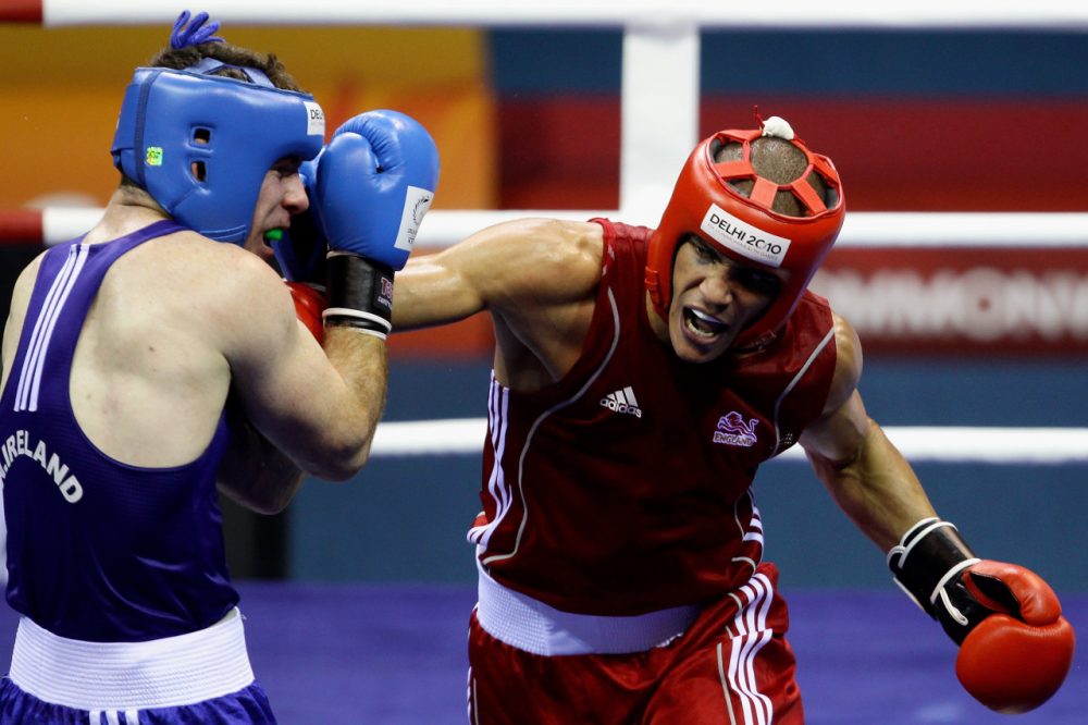 Head guards like these are a thing of the past for male boxers at the Commonwealth Games after a 2013 rule change that will also affect the Olympics. (Matt King/Getty Images)