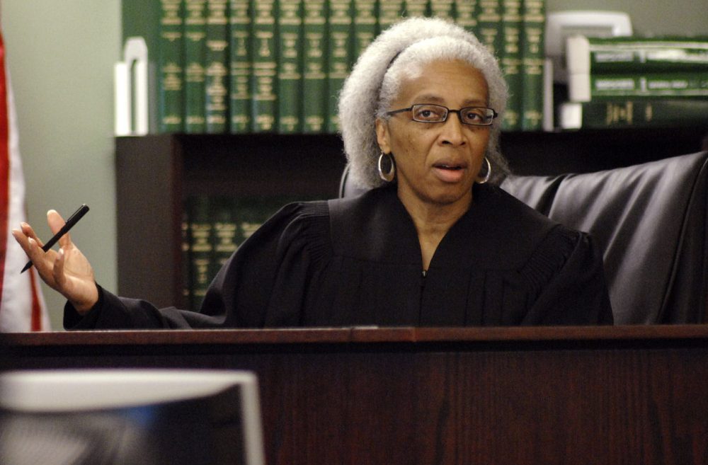udge Geraldine Hines, seen here presiding over a trial in 2008, will be sworn in on Thursday as an associate justice on the state's highest court. (Josh Reynolds/AP)