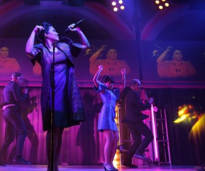 Ruthie Ann Miles and the cast of &quot;Here Lies Love.&quot; (Joan Marcus)