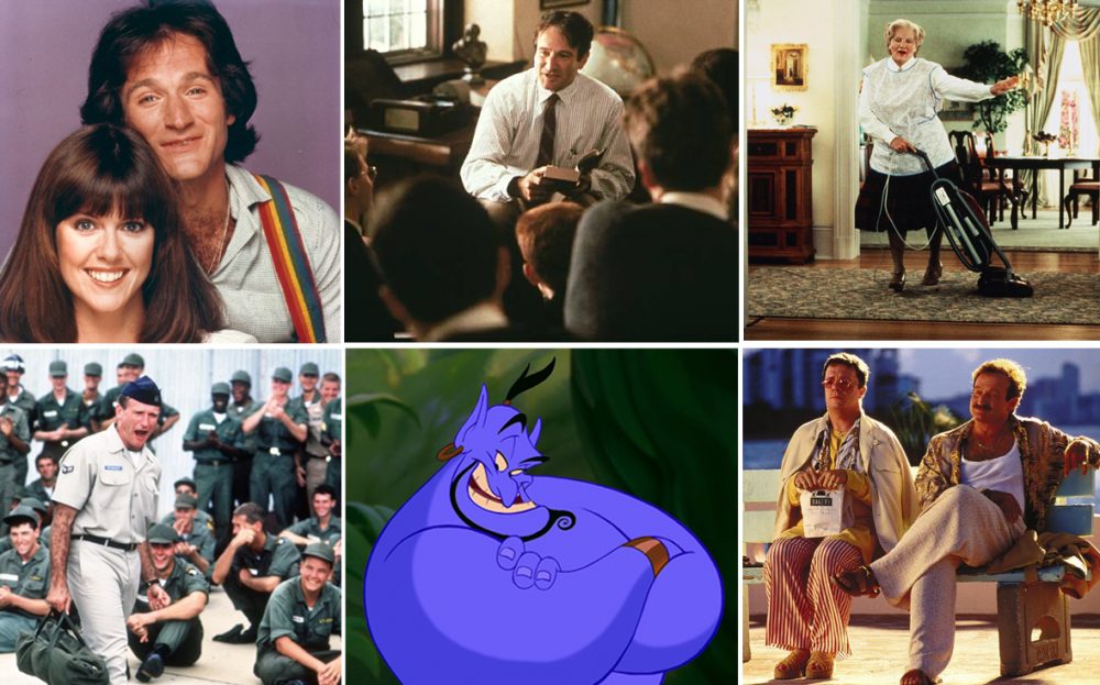 Robin Williams is known for many roles, including (clockwise from top left): &quot;Mork &amp; Mindy,&quot; &quot;Dead Poets Society,&quot; &quot;Mrs. Doubtfire,&quot; &quot;The Birdcage,&quot; &quot;Aladdin&quot; and &quot;Good Morning, Vietnam.&quot;