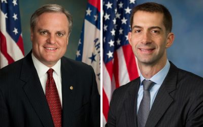 Mark Pryor and Tom Cotton are competing for  a U.S. Senate seat in Arkansas (Wikimedia Commons)
