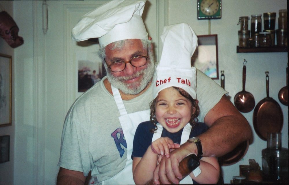 Mark and Talia Kurlansky in the kitchen -- Talia is now in 9th grade and the two are out with their first cookbook, &quot;International Night.&quot; (Courtesy Bloomsbury)
