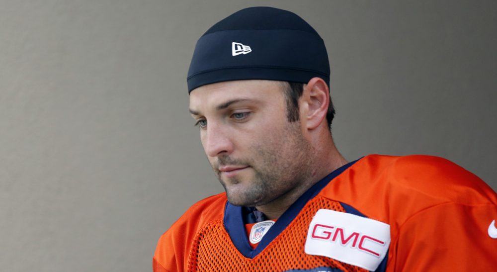 Steve Almond: &quot;[T]he risks of permanent brain trauma increase with every concussion, and anyone who’s seen you play knows that you get hit. A lot.&quot; Pictured: Denver Broncos'  Wes Welker takes to the field during NFL football training camp on Saturday, July 26, 2014, in Englewood, Colo. (Jack Dempsey/AP)