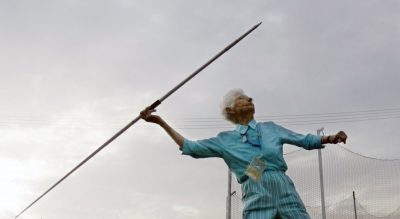 Barbara Mende: &quot;Remember -- we were people before we were seniors. And we still are.&quot; Pictured: Marnie Evans gets ready to toss the javelin during the National Senior Games in Louisville, Ky., Friday, June 29, 2007. (Ed Reinke/AP)