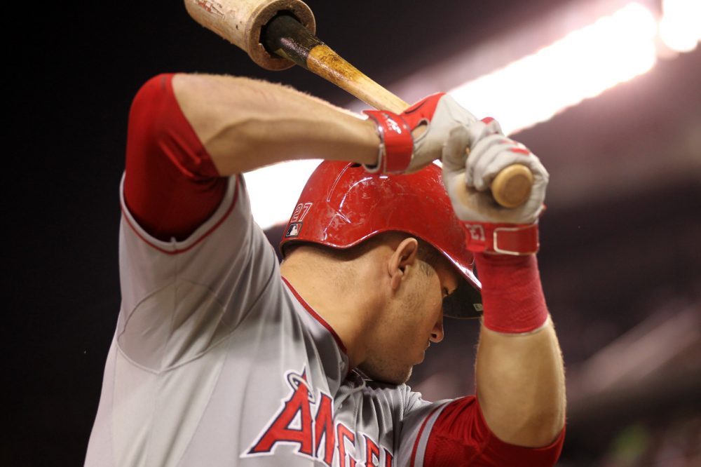 Superstar outfielder Mike Trout and the Los Angeles Angels have the best offense (and best record) in baseball. But will those regular season accomplishments guarantee postseason success? (Andy King/Getty Images)
