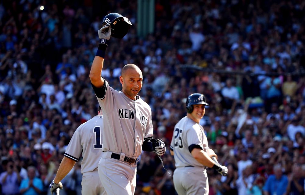 Derek Jeter left the game after hitting an infield single in the top of the third. (Al Bello/Getty Images)