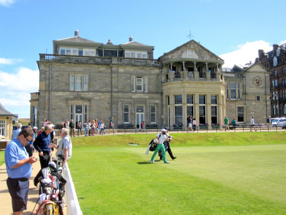 Women tee off right in front of the Royal and Ancient clubhouse all the time, but cannot enter even as a member of a guest. (Doug Tribou/Only A Game)