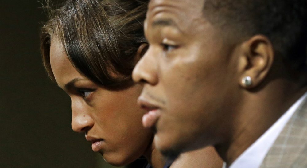Suzanne Dubus: &quot;While the public is confused about why Janay has rushed to [Rice's] defense and minimized the abuse that we all witnessed on that video, the outrage should be directed at the systems that failed her and all victims.&quot; Pictured: The NFL's Ravens announced on Monday, September 8, that they have  terminated Ray Rice's contract hours after TMZ.com posted video of the embattled running back punching his then-fiancée during an altercation at an Atlantic City hotel in February. (AP)