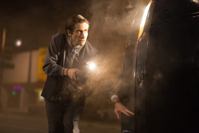 Pictured here is Jake Gyllenhaal in a scene from the film, &quot;Nightcrawler&quot; which was screened at the Toronto International Film Festival  (Open Road Films via AP)