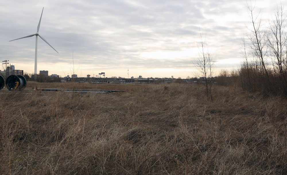 The site of a former chemical plant in Everett where Steve Wynn is planing to develop a casino is seen in 2012. (Bizuayehu Tesfaye/AP)