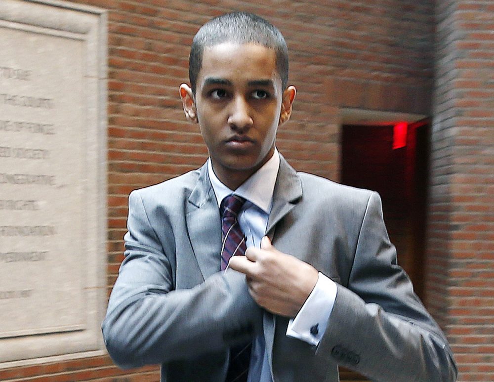 Robel Phillipos arrives at federal court in September for the start of jury selection for his trial in connection with the Boston Marathon bombings. (Michael Dwyer/AP)