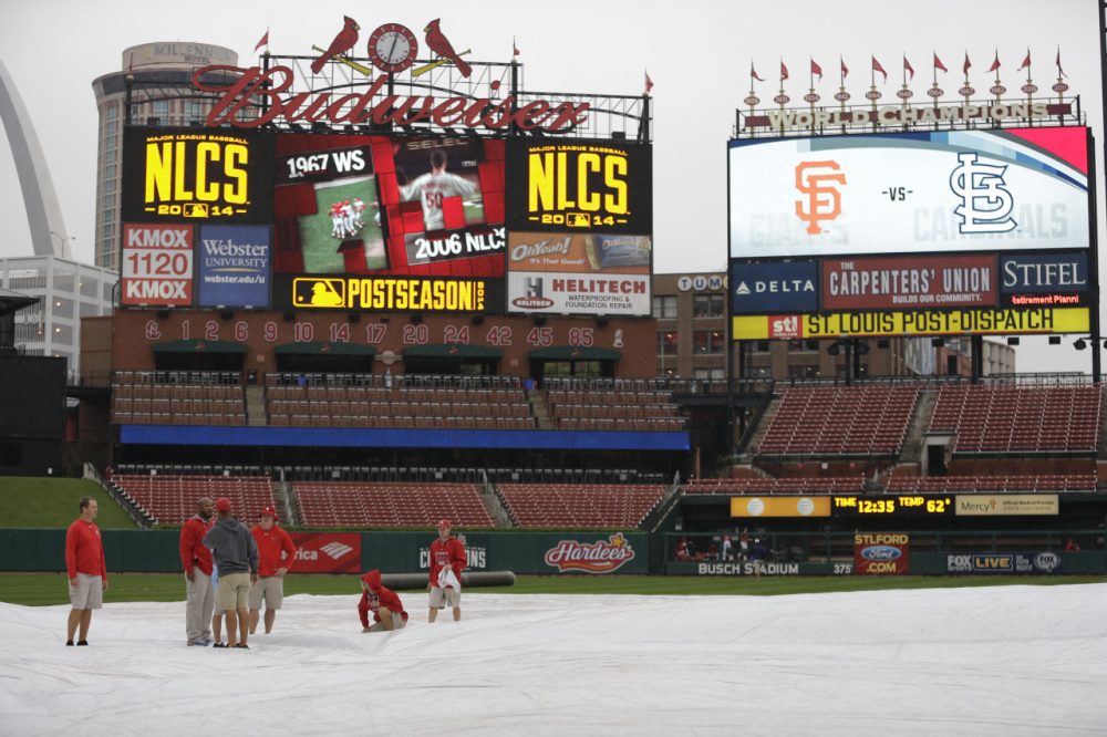 The St. Louis Cardinals have home-field advantage in the seven game series, which begins Saturday. (Jeff Roberson/AP)