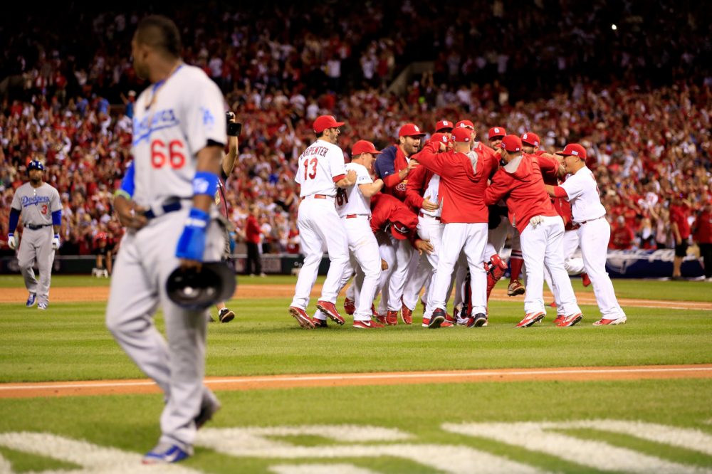 The St. Louis Cardinals are back in the National League Championship Series after beating Yasiel Puig and the Los Angeles Dodgers in four games. (Jamie Squire/Getty Images)