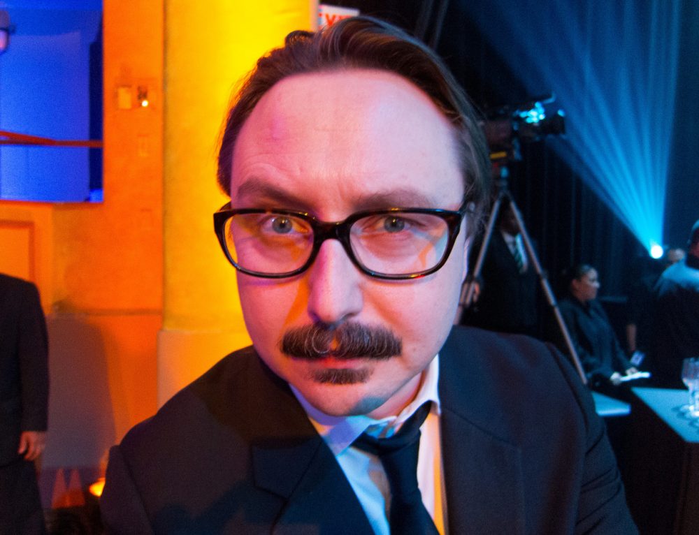 Comedian John Hodgman is coming back to Massachusetts in November to perform his one-man show &quot;I Stole Your Dad&quot; at the Academy of Music Theatre in Northampton. (Courtesy Scott Beale/Laughing Squid)