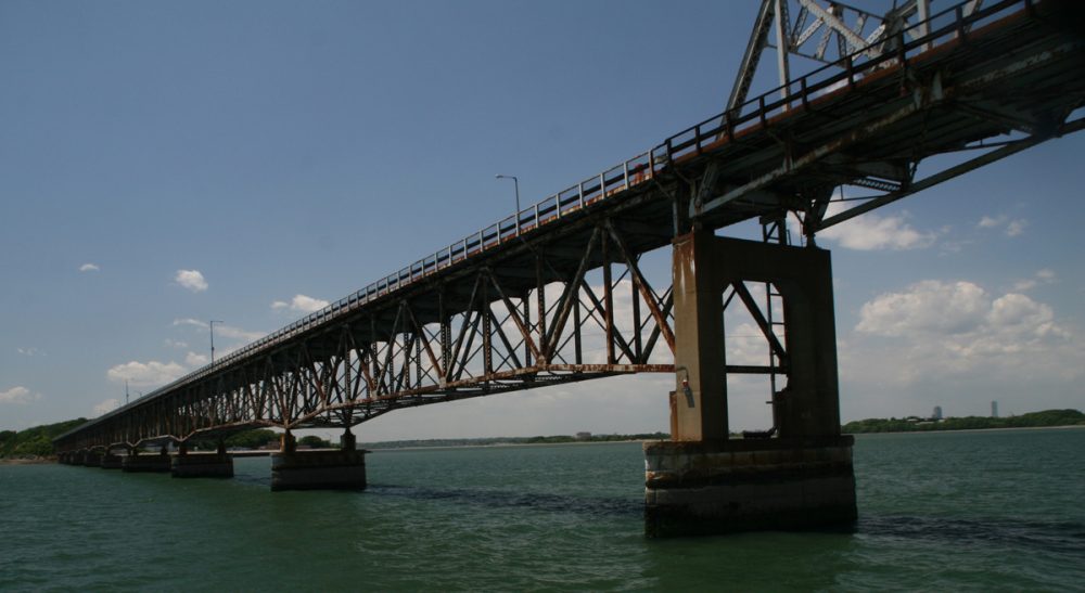 Steve Brown: &quot;The bridge was a metaphor for the connection we on the mainland had with those served by the programs on Long Island: It was shaky. It was tenuous. But at least it was there.&quot; Pictured: The Long Island Viaduct spanning Quincy Bay, in the middle of Boston Harbor, 2009. (docsearls/Flickr)