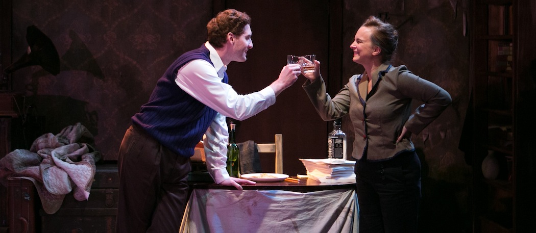 Ed Hoopman and Laura Latreille in &quot;Dear Elizabeth&quot; at the Lyric Stage Company of Boston. (Mark S. Howard)