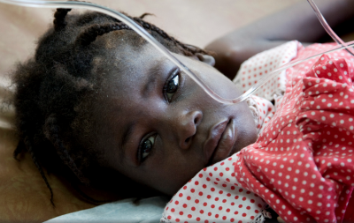 Francina Devariste, 3 years old, is one victim of an ongoing cholera outbreak in Haiti that has killed 8,000  people and sickened over 700,000. (Photo: 2010, United Nations) 