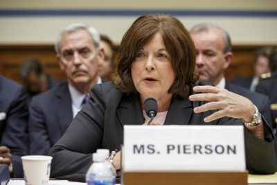 In this Sept. 30, 2014 file photo, Secret Service Director Julia Pierson testifies on Capitol Hill in Washington. Secret Service Director Julia Pierson has resigned amid recent White House security breach. (AP)