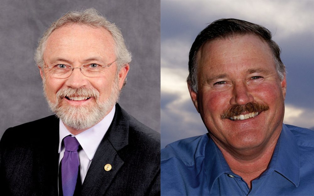 Dan Newhouse (L) and Clint Didier will face each other in Washington's fourth district, even though both are Republicans. (Weldon Wilson / Office of the Governor of Washington State; Clint Didier campaign)