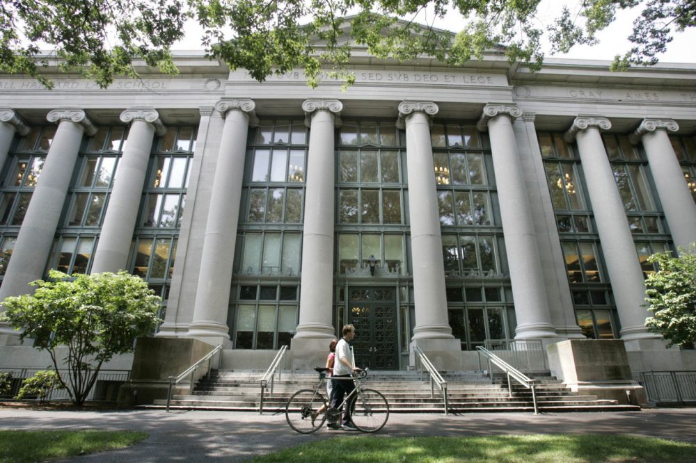 Langdell Hall, the Harvard Law Library, in Cambridge, Mass. (Charles Krupa/AP)