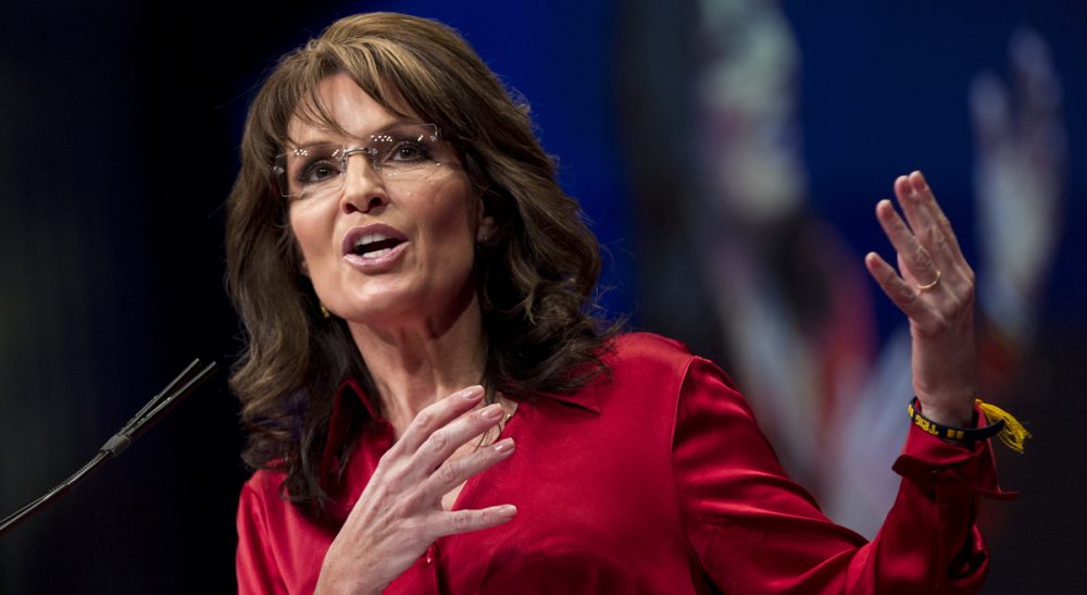 A look at how women candidates running for high office frame the role of motherhood in their campaigns. Pictured: Sarah Palin, the GOP candidate for vice-president in 2008, and former Alaska governor, delivers the keynote address to activists from America's political right at the Conservative Political Action Conference in Washington, Feb. 11, 2012. (J. Scott Applewhite/AP)