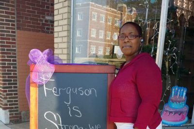 Natalie's Cakes and More had its grand opening in downtown Ferguson this summer and was vandalized in the riots. (GoFundMe)