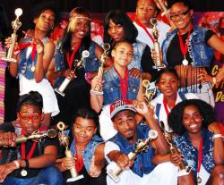 A photo of students at the All-Star Talent Show in Harlem in 2012. (Courtesy of The All-Stars Project Inc.)