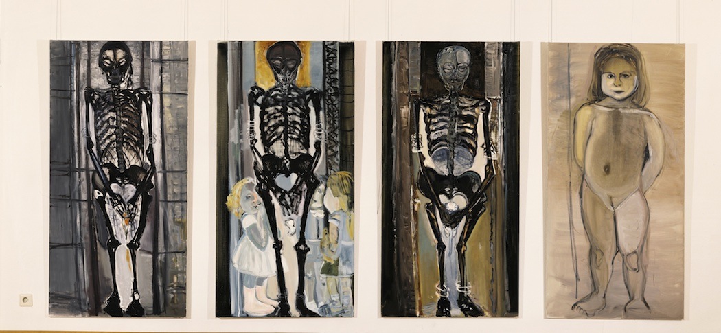 
Marlene Dumas. &quot;The Messengers,&quot; 1992. Each panel 70 7/8 x 35 1/2 inches. Oil on canvas.
Gift of Barbara Lee, The Barbara Lee Collection of Art by Women.
