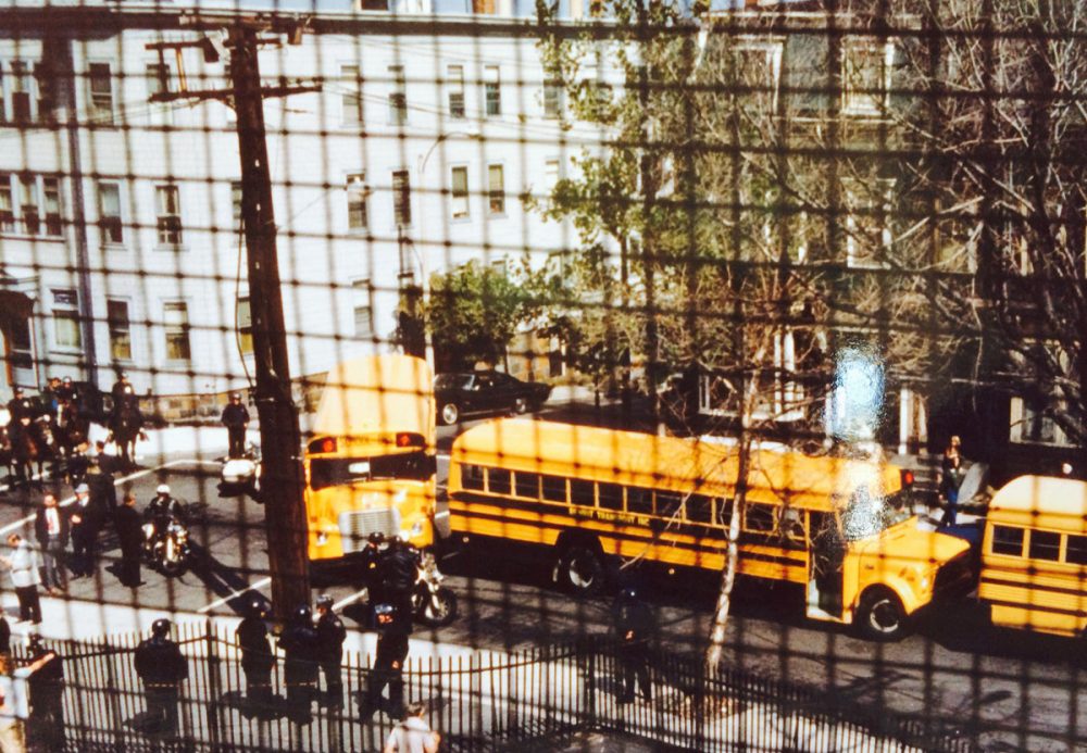 “My room was in the front of the building, on the second floor, so I had a view of the buses coming up the hill,” says Ione Malloy, who was an English teacher at South Boston High School when the buses rolled that first day of court-ordered desegregation. (Courtesy of Ione Malloy)