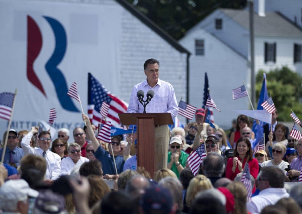 Former Massachusetts Gov. Mitt Romney launched his 2012 presidential run at Scamman Farm in Stratham, N.H. The Republican may try a third presidential bid in 2016.  (Evan Vucci/AP/File)