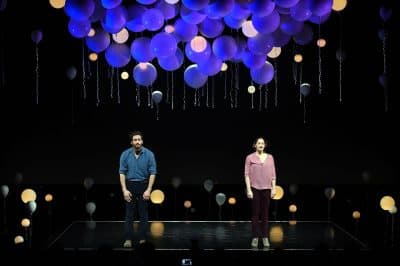 Actors Jake Gyllenhaal and Ruth Wilson star in &quot;Constellations&quot; at Samuel J. Friedman Theatre on January 13, 2015 in New York City. (Andrew H. Walker/Getty Images)  