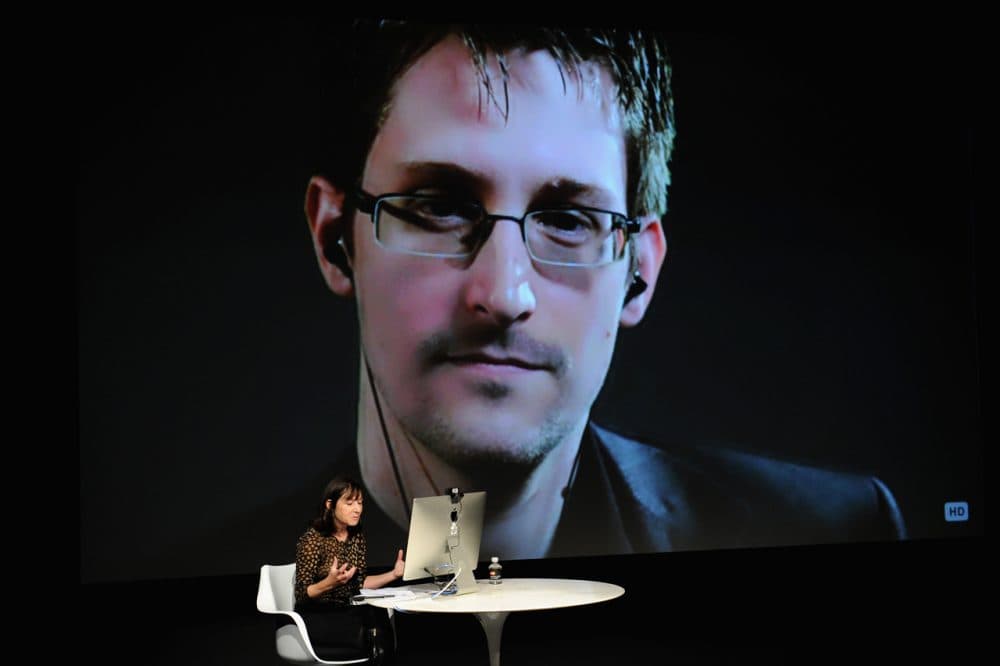 Edward Snowden was interviewed at the The New Yorker Festival 2014 on October 11, 2014 in New York City. Obama's call to change the way intelligence agencies collect information follow the leaks from the former NSA contractor.  (Bryan Bedder/Getty Images for The New Yorker)