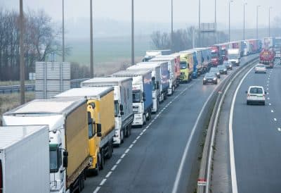 New truck driving rules have truckers saying they don't mind the long hours, but they want to choose their hours off. (Denis Charlet/AFP/Getty Images)