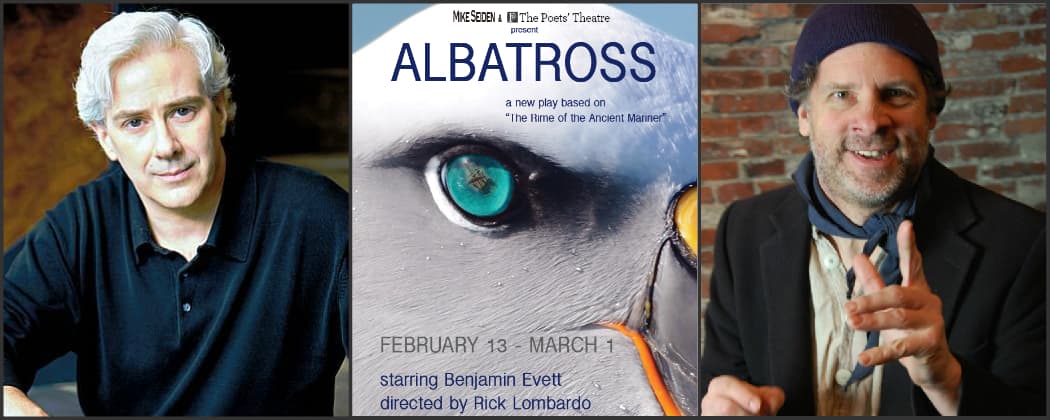 Rick Lombardo, a promotional poster for &quot;Albatross&quot; and Ben Evett. (Courtesy)