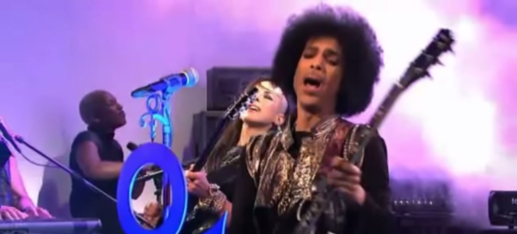 Prince during &quot;Saturday Night Live&quot; performance (Courtesy)