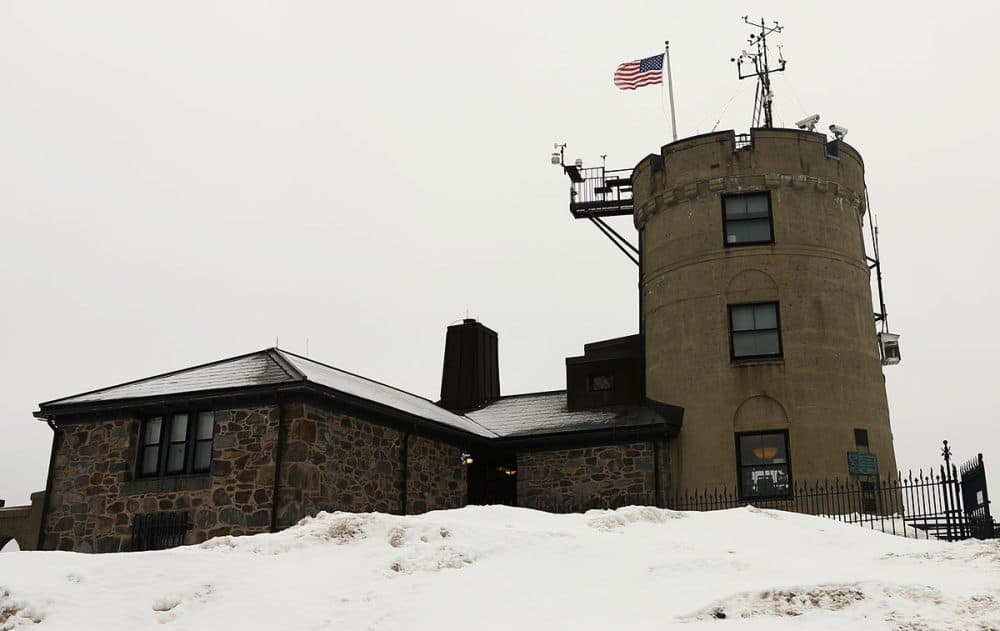 As of Friday, the Blue Hill Observatory &amp; Science Center has received 143.4 inches of snow, exactly 1 inch shy of the snowiest winter on record. (Simón Rios/WBUR)