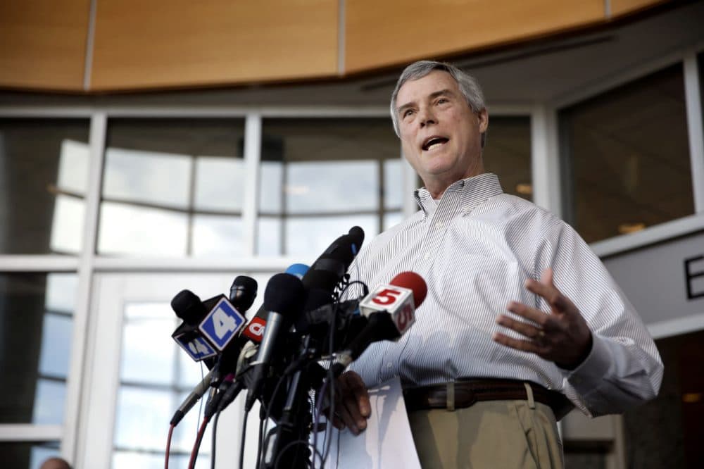 St. Louis County Prosecutor Robert McCulloch speaks during a news conference in Clayton, Mo. McCulloch announced Jeffrey Williams is charged with two counts of first-degree assault in the shootings of two St. Louis area officers. (Jeff Roberson/AP)