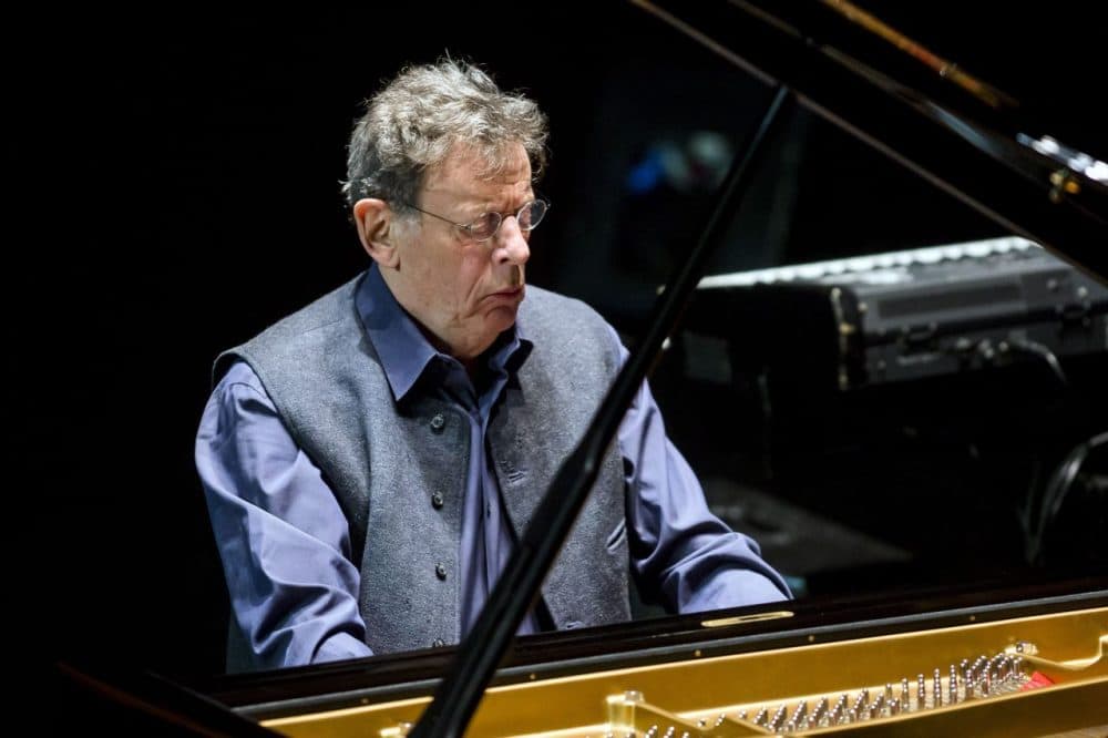 Composer Philip Glass performs his La Belle et la Bête (Beauty and the Beast) concert, as part of the Budapest Spring Festival in the Palace of Arts in Budapest, Hungary in 2014. (MTI, Balazs Mohai/AP)