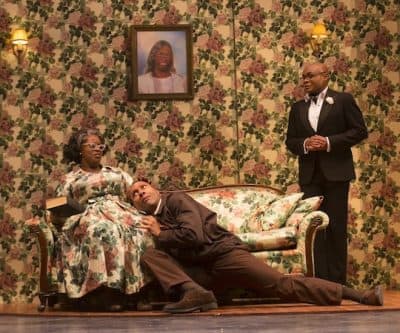 Capathia Jenkins, Ken Robinson, and Nathan Lee Graham in &quot;The Colored Museum&quot; at the Huntington Theatre Company. (T. Charles Erickson)