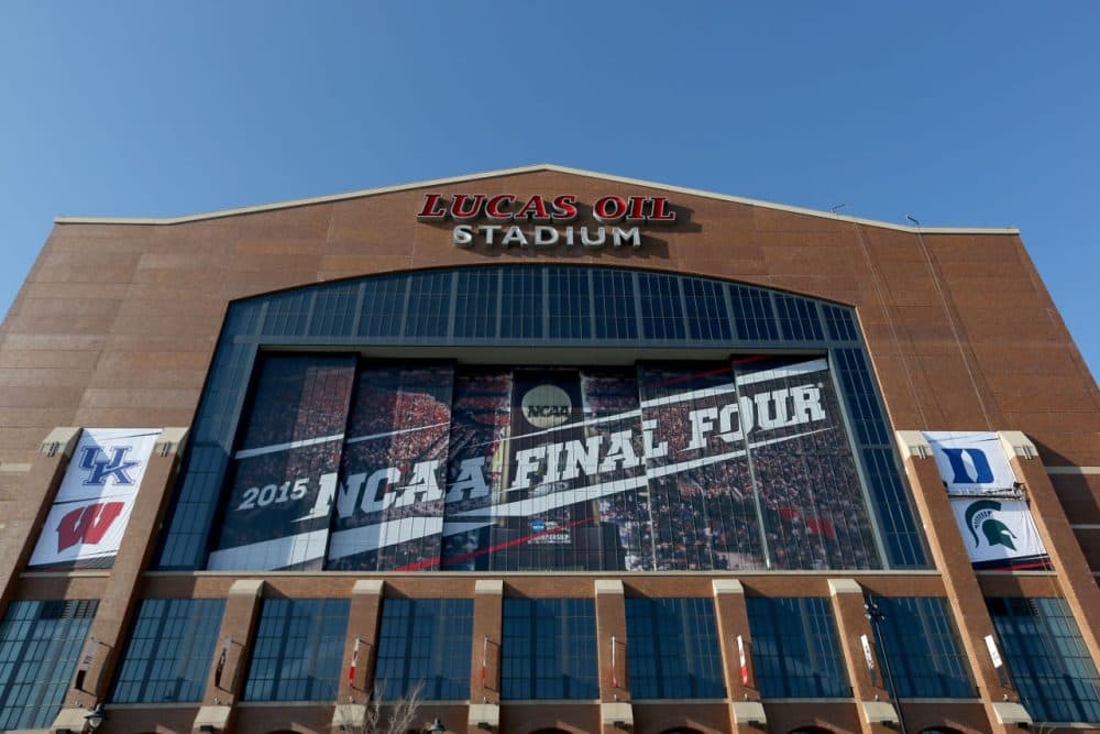 Lucas Oil Stadium, home of the 2015 Final Four, is seen on April 1, 2015 in Indianapolis, Indiana. (Streeter Lecka/Getty Images)