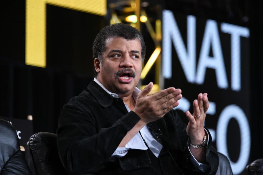 Neil deGrasse Tyson speaks on stage at the National Geographic Channel 2015 Winter TCA in January in Pasadena, Calif. (Richard Shotwell/Invision/AP)