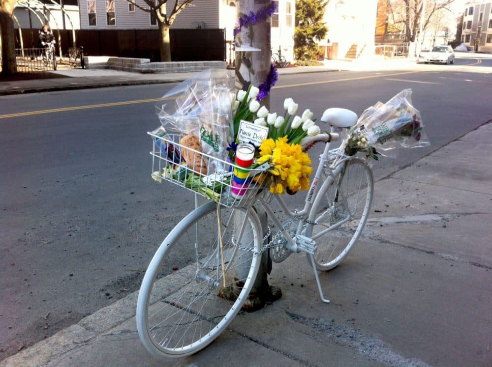 No destination, no text, no drink, writes Shane Snowdon, is worth knowing that you have killed another human. Pictured: A &quot;ghost bike&quot; is placed in memory of Marcia Deihl, who was killed in a crash in Cambridge, Massachusetts, on March 11, 2015. (Rachel Zimmerman/WBUR)