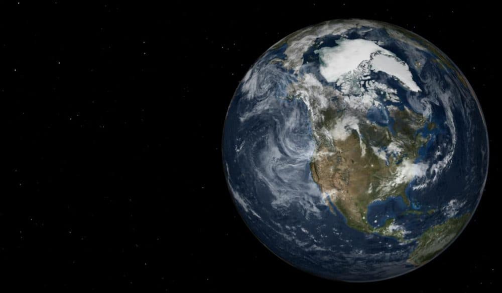 How long would it take to fall through the Earth? Alex Klotz's new calculation is four minutes shorter than previous accepted answer. (NASA/Goddard Space Flight Center Scientific Visualization Studio)