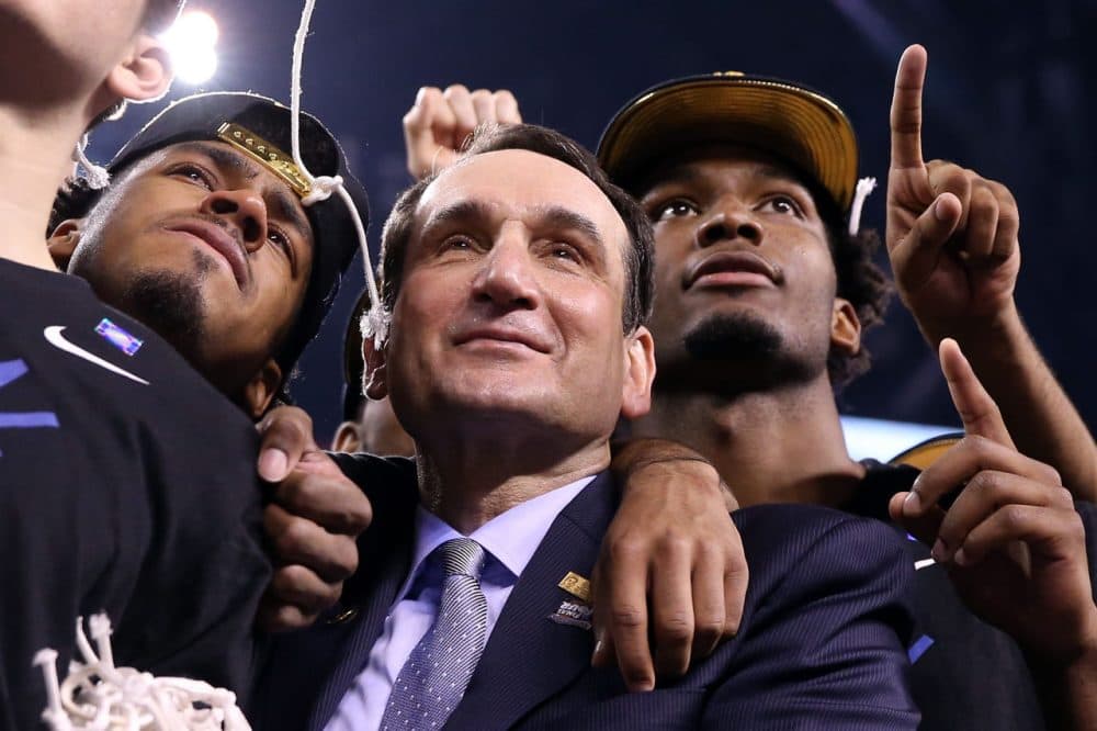 Duke head coach Mike Krzyzewski led the Blue Devils to a fifth National Championship. (Streeter Lecka/Getty Images)
