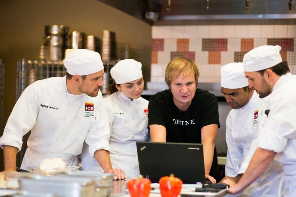 IBM and ICE use Chef Watson in the Kitchen: 
Florian Pinel, Senior Technical Staff Member, Watson Life interacts with chefs from the Institute of Culinary Education, using Chef Watson to discover new recipe creations. (IBM &amp; Institute of Culinary Education via Flickr)