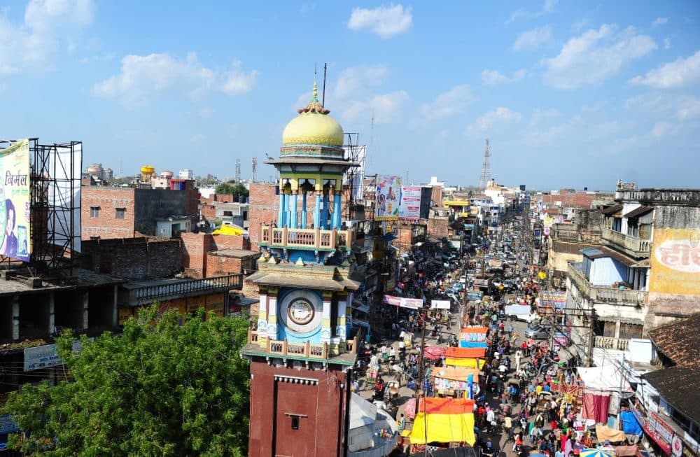 The famous clock tower located in the middle of the old city in Allahabad is pictured on March 4, 2015. The roads are clogged with traffic, the pavements overflow with rubbish and power cuts are a fact of life. But Allahabad, an ancient settlement on the banks of the Ganges, is hoping to become one of India's first tech-savvy 'smart cities' under ambitious plans being piloted by Prime Minister Narendra Modi. (Sanjay Kanojia/AFP/Getty Images)