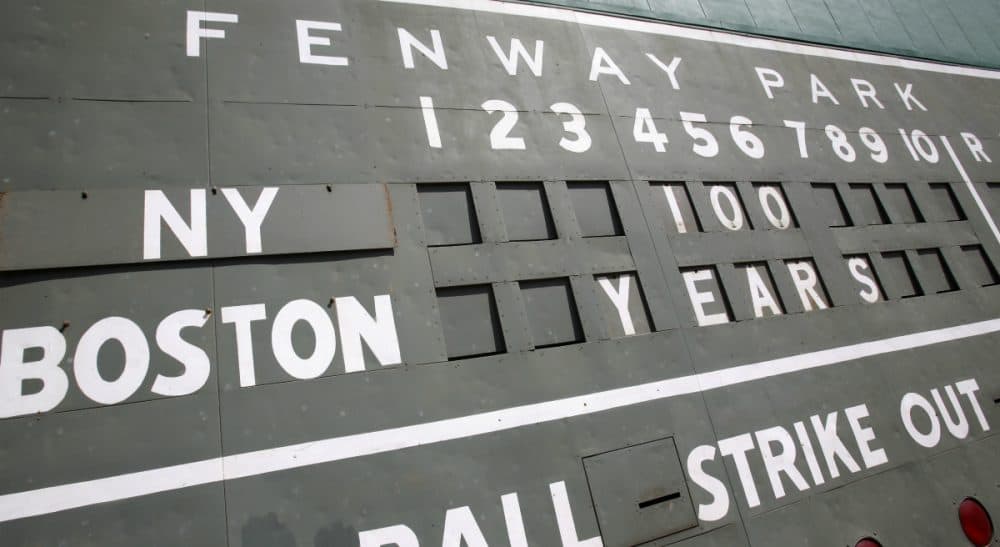 Chuck Tanowitz: &quot;It has now been determined: I’m a pox on the Sox. At least, I am when I buy the tickets.&quot; Pictured: The Green Monster scoreboard at Fenway Park is seen before a baseball game between the New York Yankees and the Boston Red Sox in Boston, on the 100th anniversary of the opening of the ballpark, Friday, April 20, 2012. The author bought tickets to that game, and the Sox lost. (Michael Dwyer/AP)