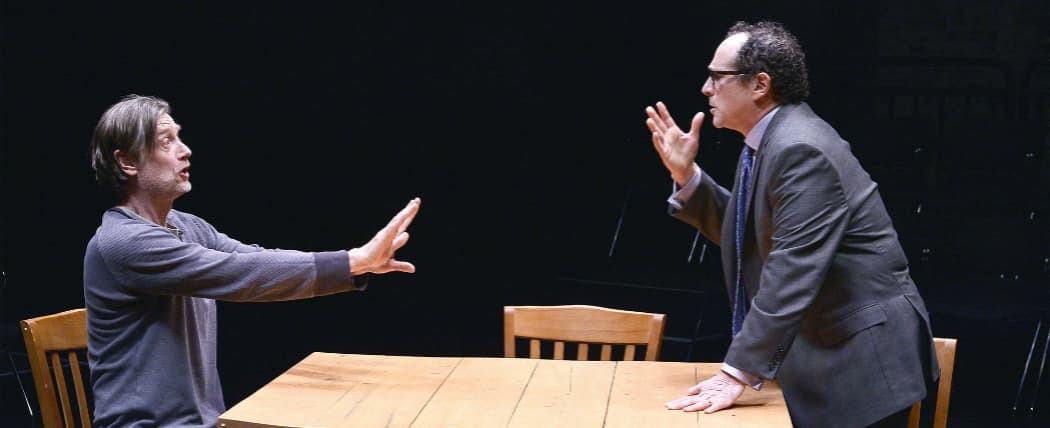 Ken Cheeseman and Jeremiah Kissel in &quot;Ulysses on Bottles&quot; by Israeli Stage and co-produced by ArtsEmerson. (Paul Marotta)